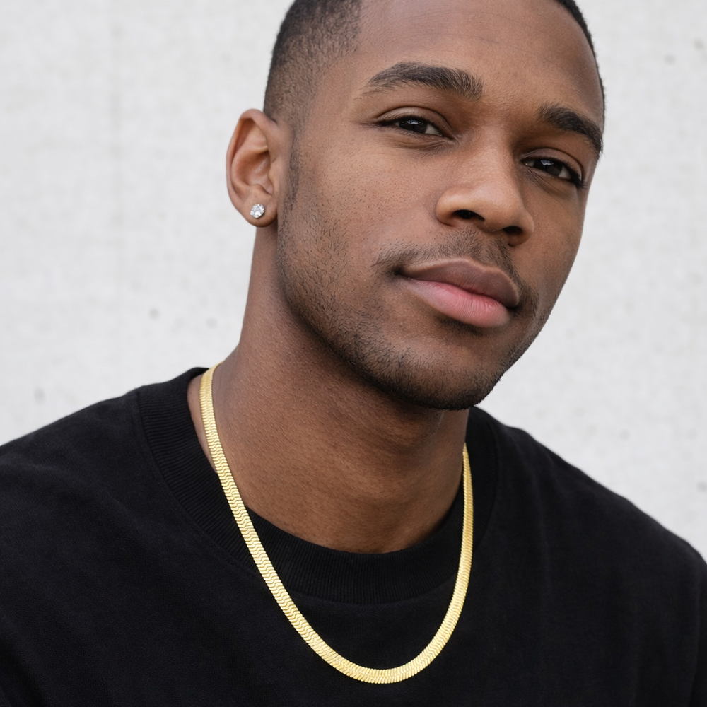 men's gold snakechain necklace