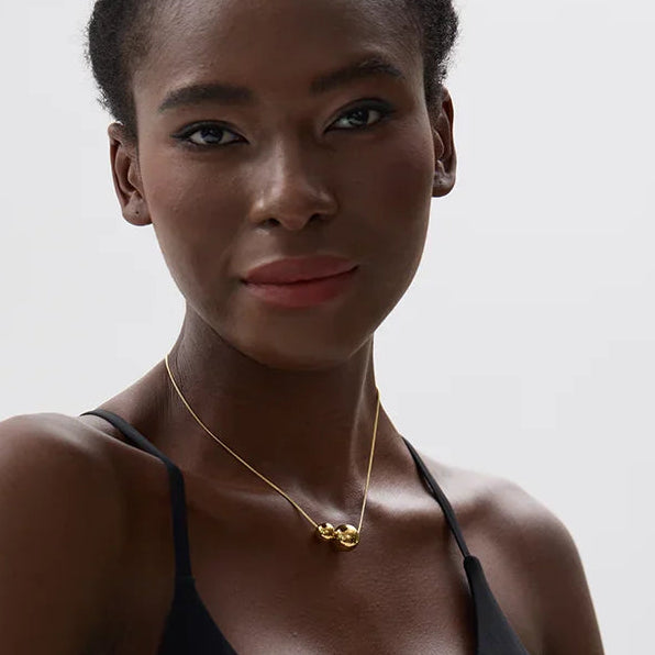 gold ball necklace