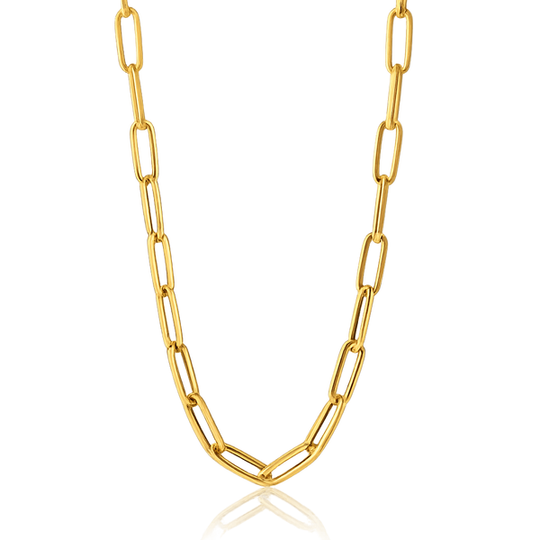 gold paperclip chain necklace