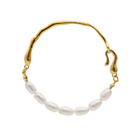pearl bracelet recycled gold
