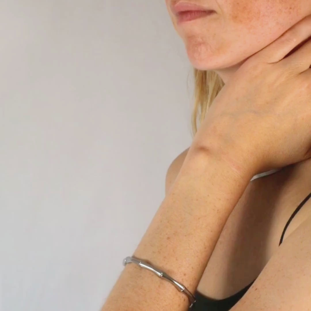 Bamboo Bangle – Recycled Gold or Silver Adjustable Bracelet | LUCID