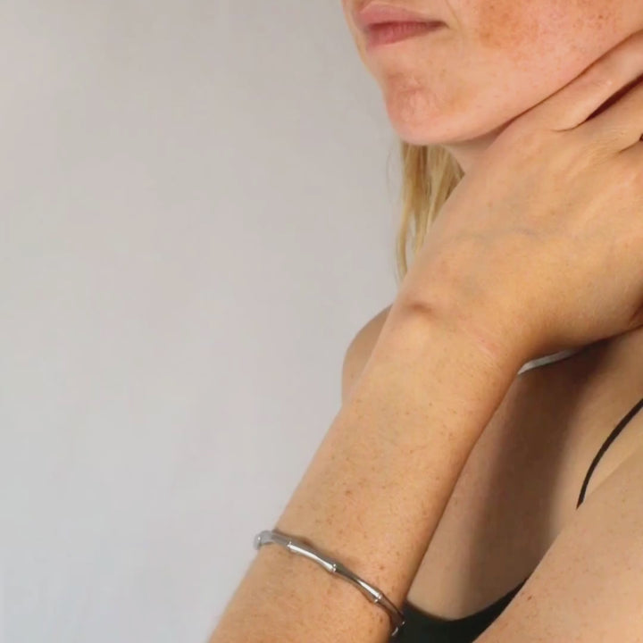 Bamboo Bangle – Recycled Gold or Silver Adjustable Bracelet | LUCID