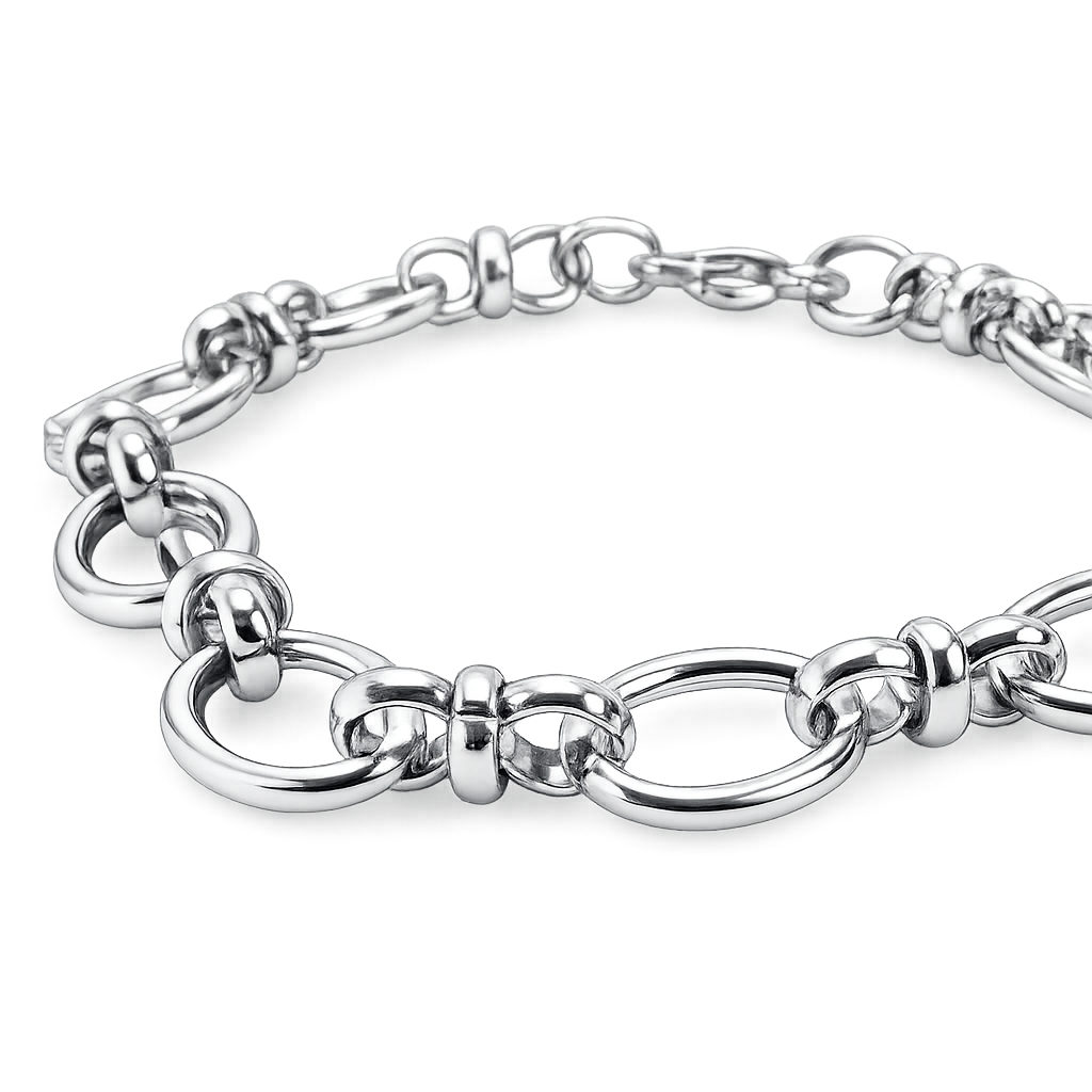 close of recycled gold chain bracelet