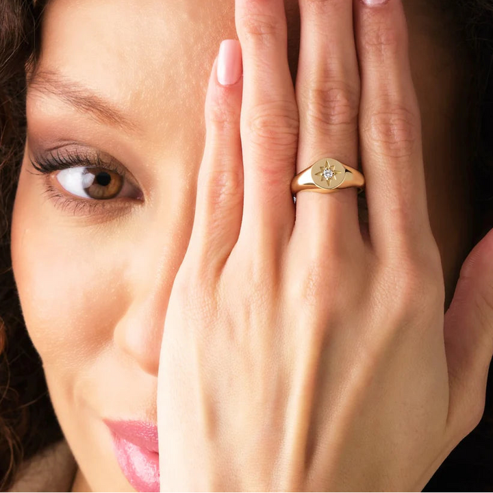 Bague chevalière Étoile du Nord