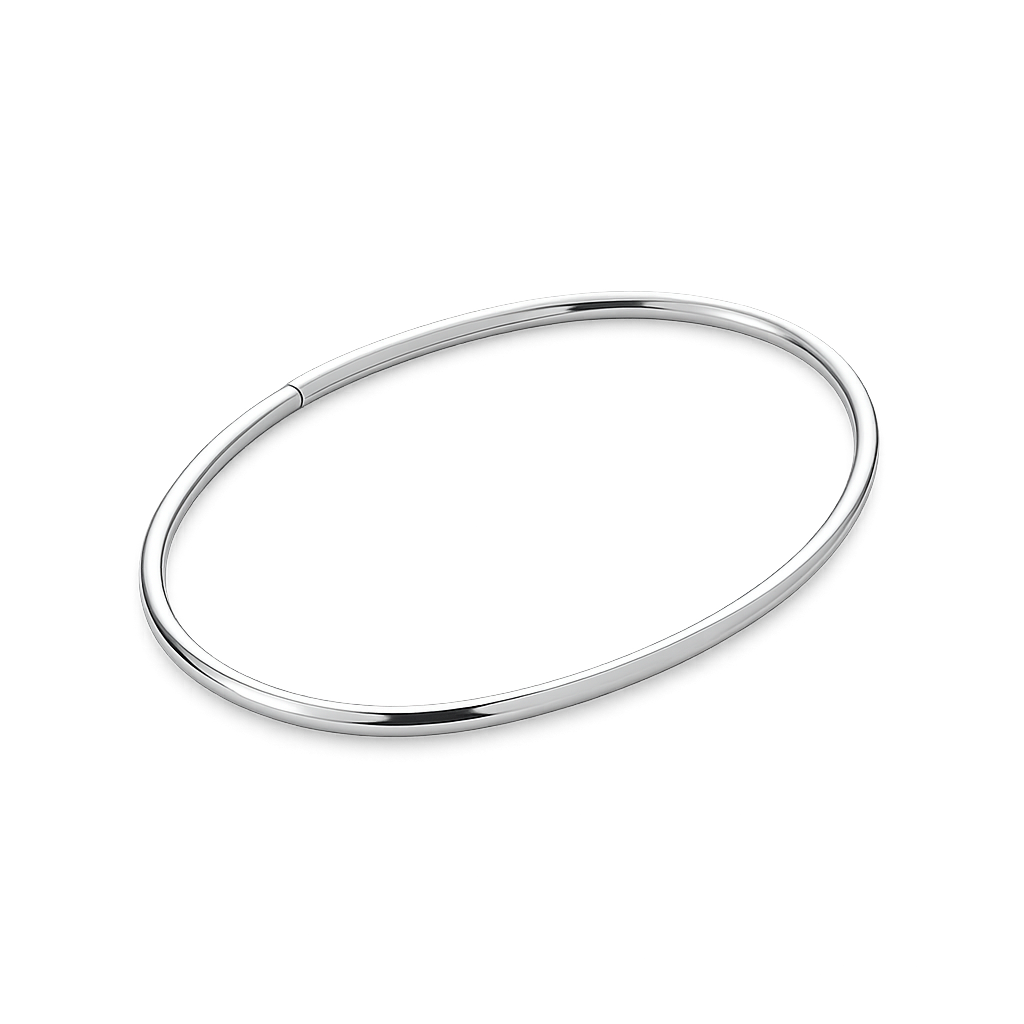 Silver anklet on a white background