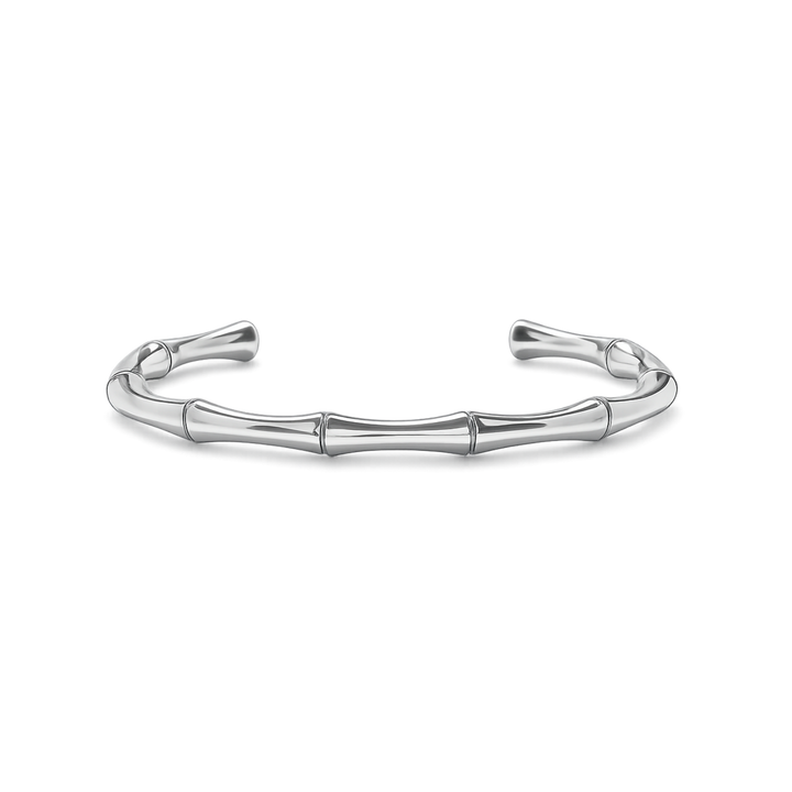 bamboo bangle in silver