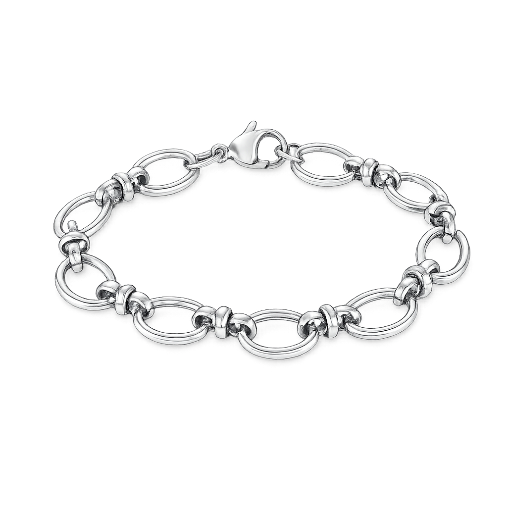 chain silver bracelet recycled