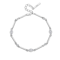 Silver bracelet on a white background