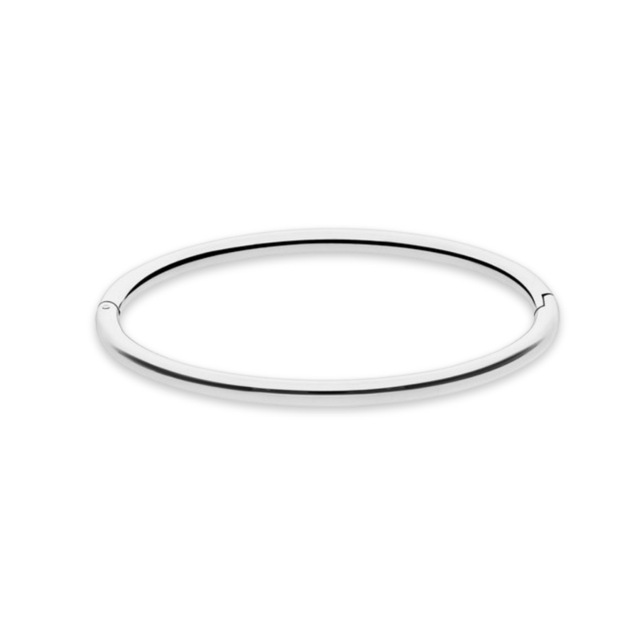 Silver bracelet on a white background
