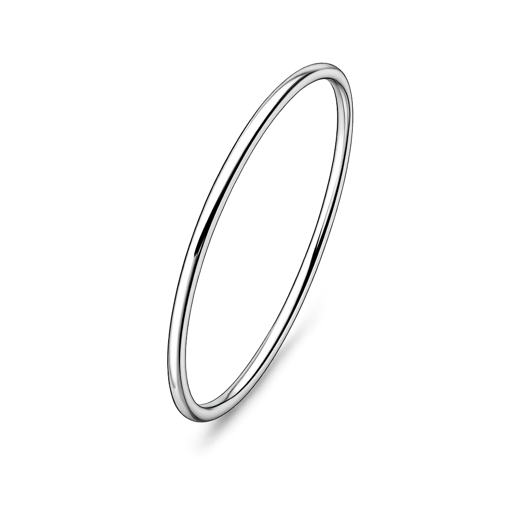 Silver ring on a white background