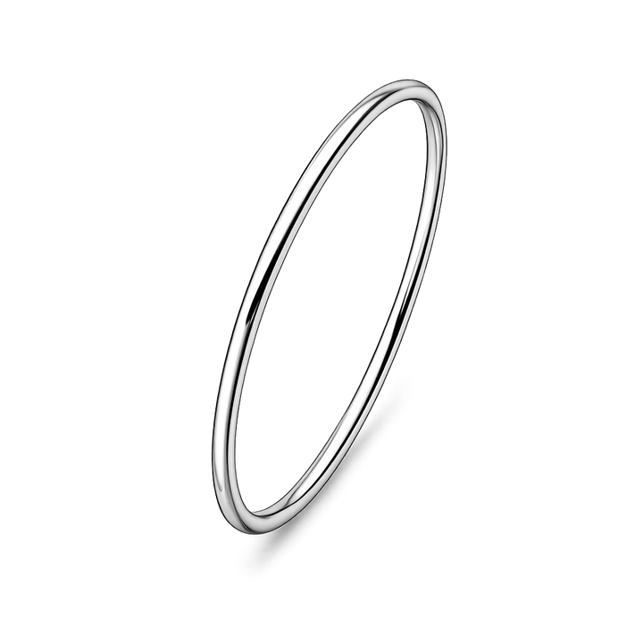 Silver ring on a white background