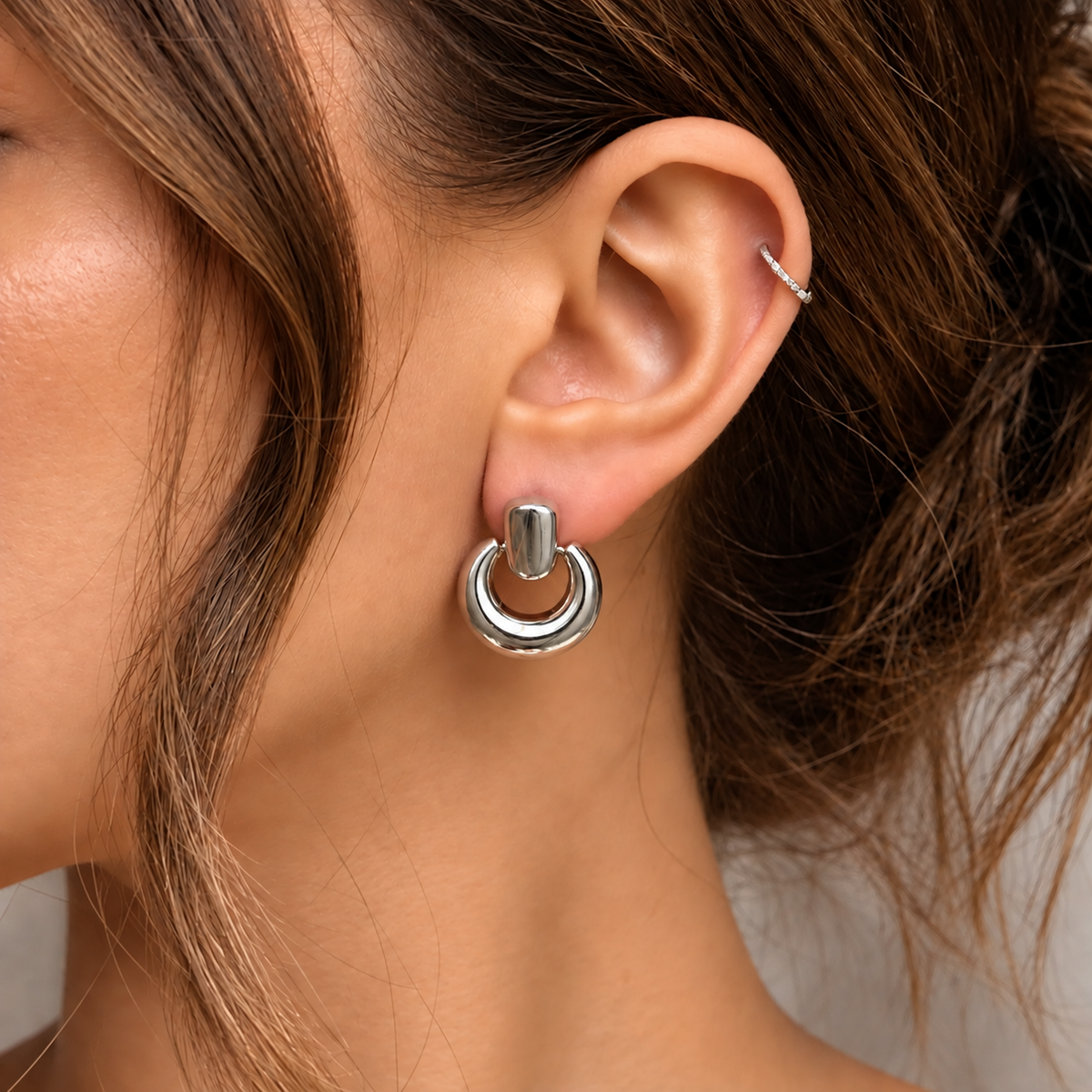 Door Knocker Hoop Earrings