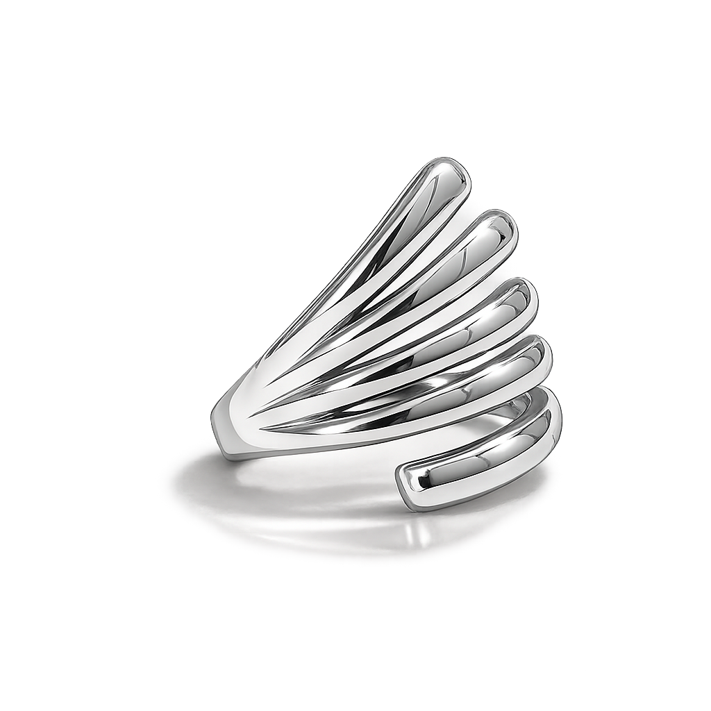 stacking ring in silver