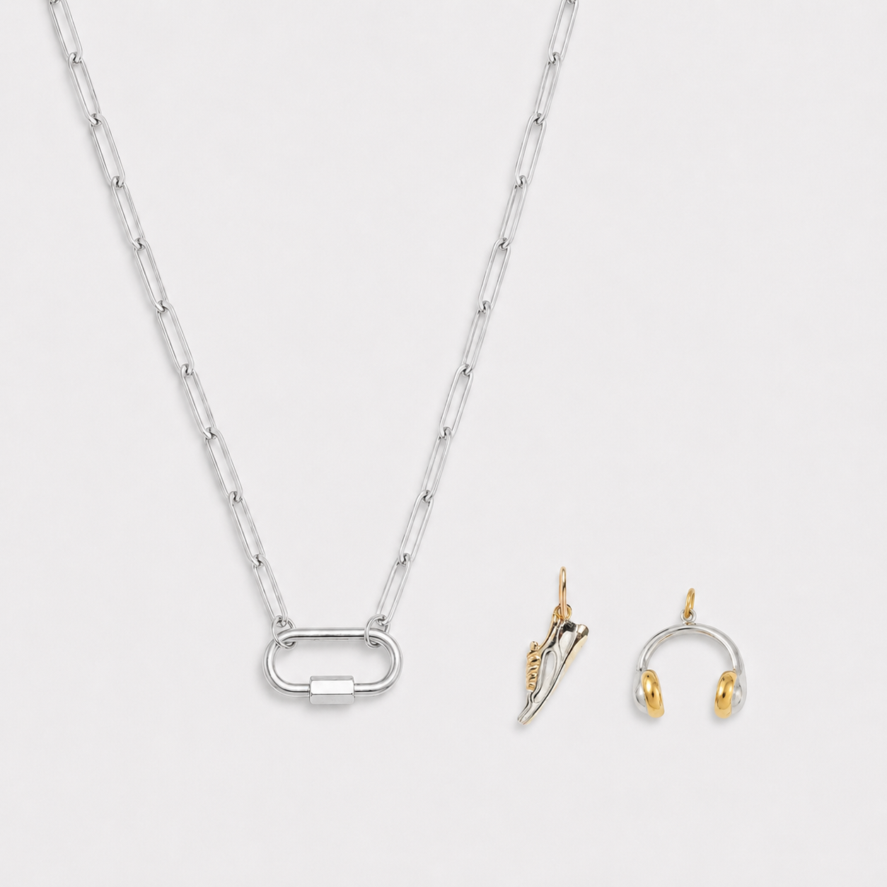 Collier trombone à charms