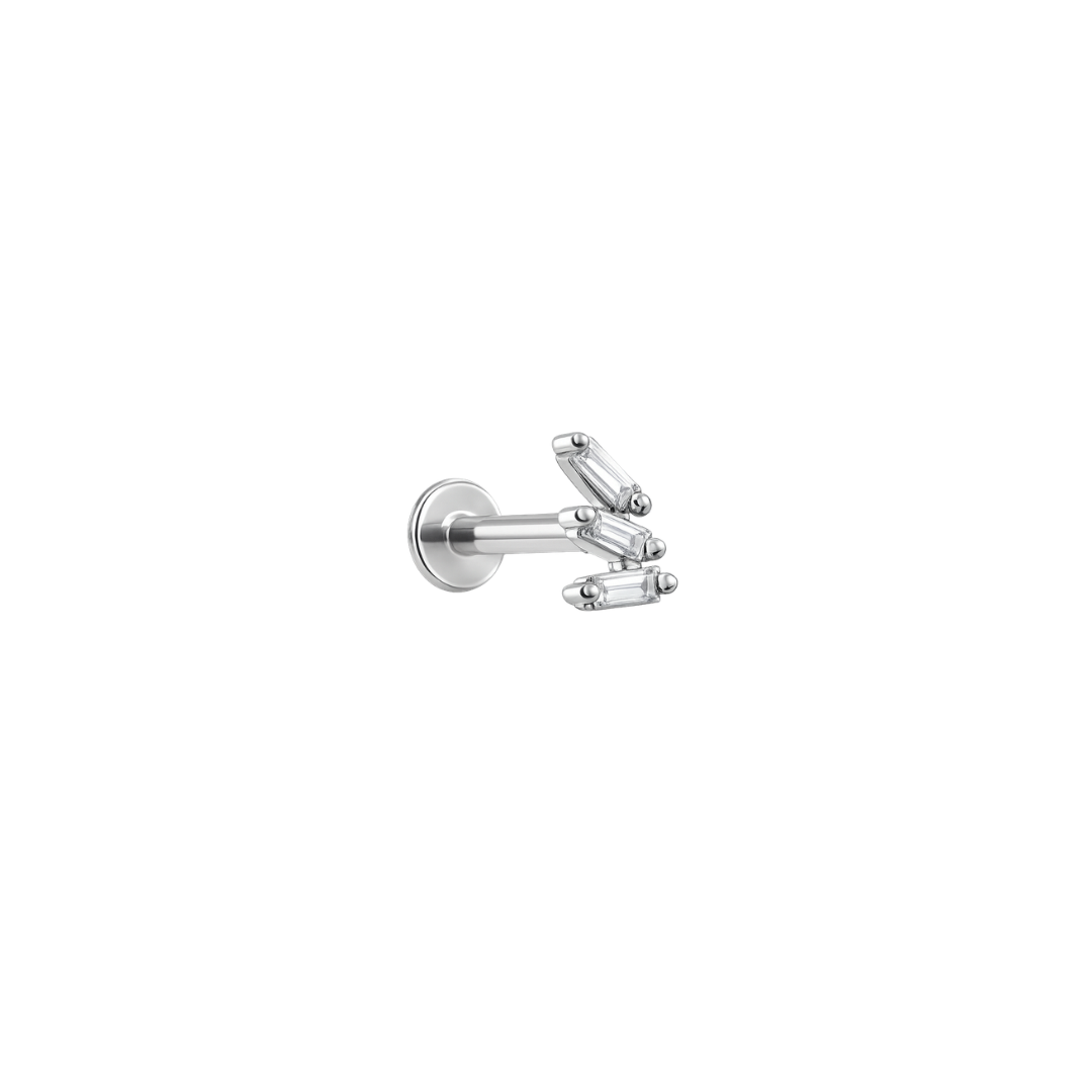 Chrome wall-mounted shower head on a white background