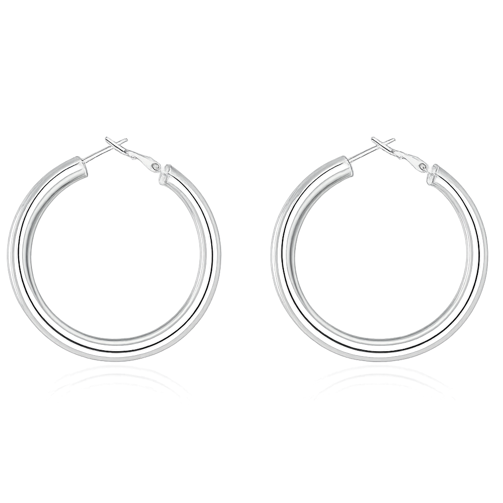 recycled silver hoop earrings