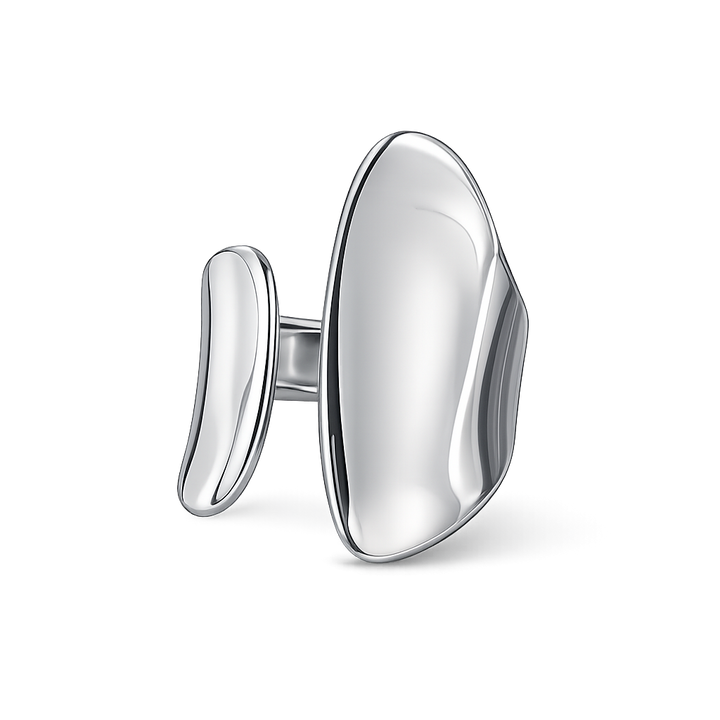 statement ring in recycled silver