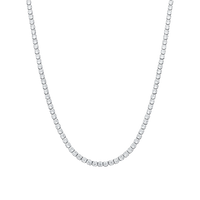 Silver necklace tennis