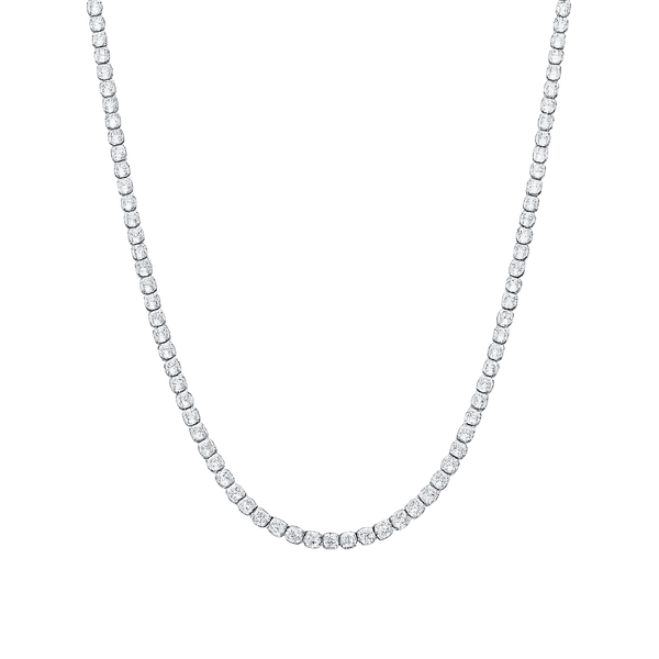 Silver necklace tennis