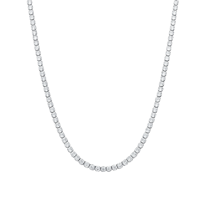 Silver necklace tennis