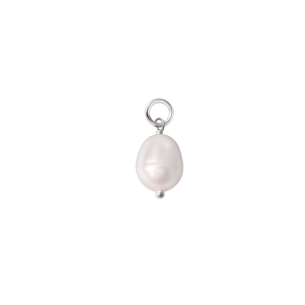 silver pearl charm