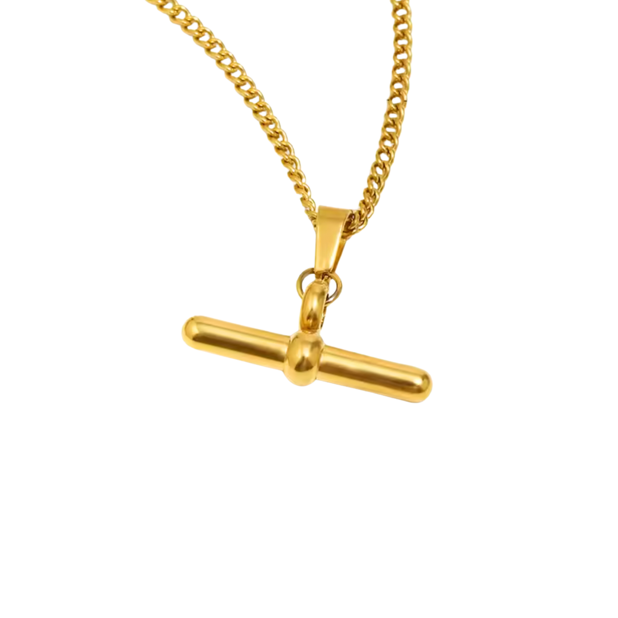 gold t bar necklace by lucid