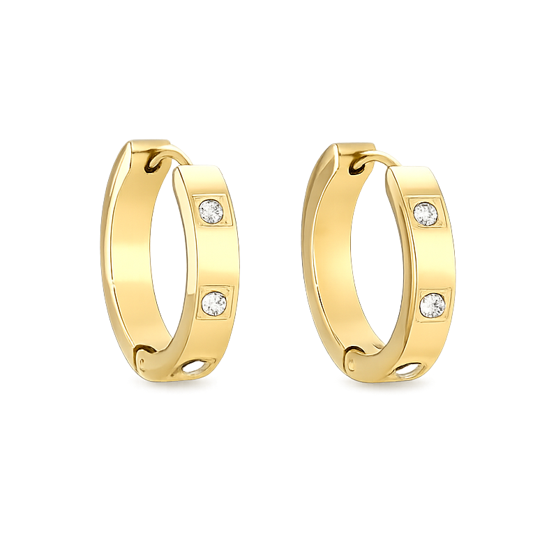 sparkle hoops in gold