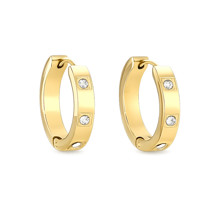 sparkle hoops in gold
