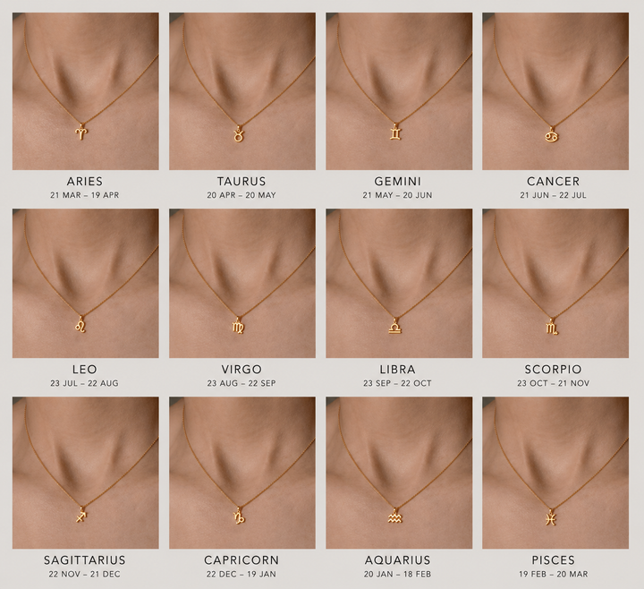 zodiac sign charms